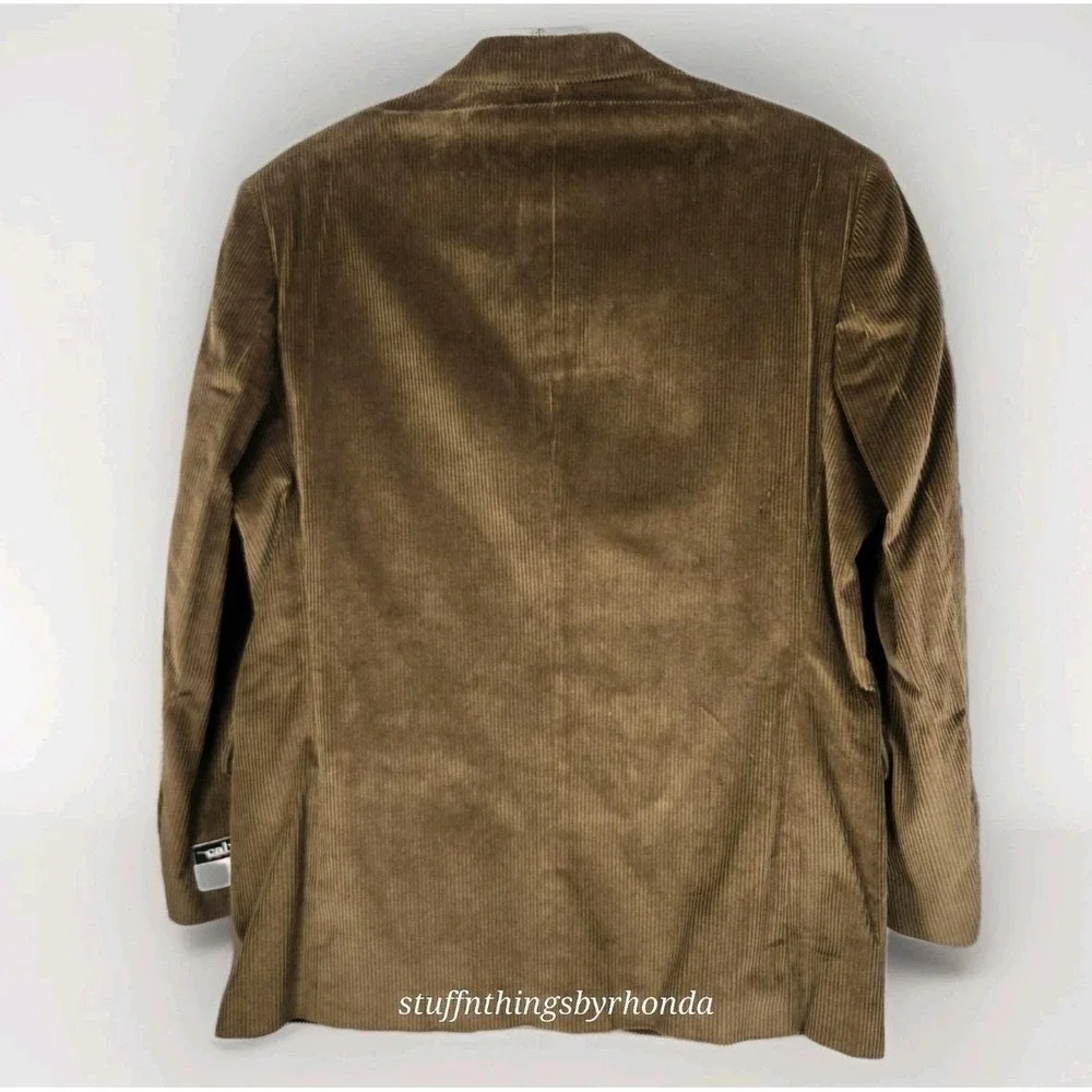 Vintage New With Tags Calvin‎ America Men's Brown Corduroy Blazer Sport Coat 40S